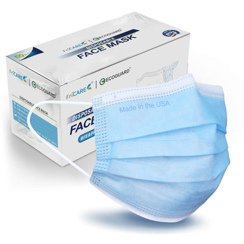 EcoGuard Disposable Face Mask, Made in USA